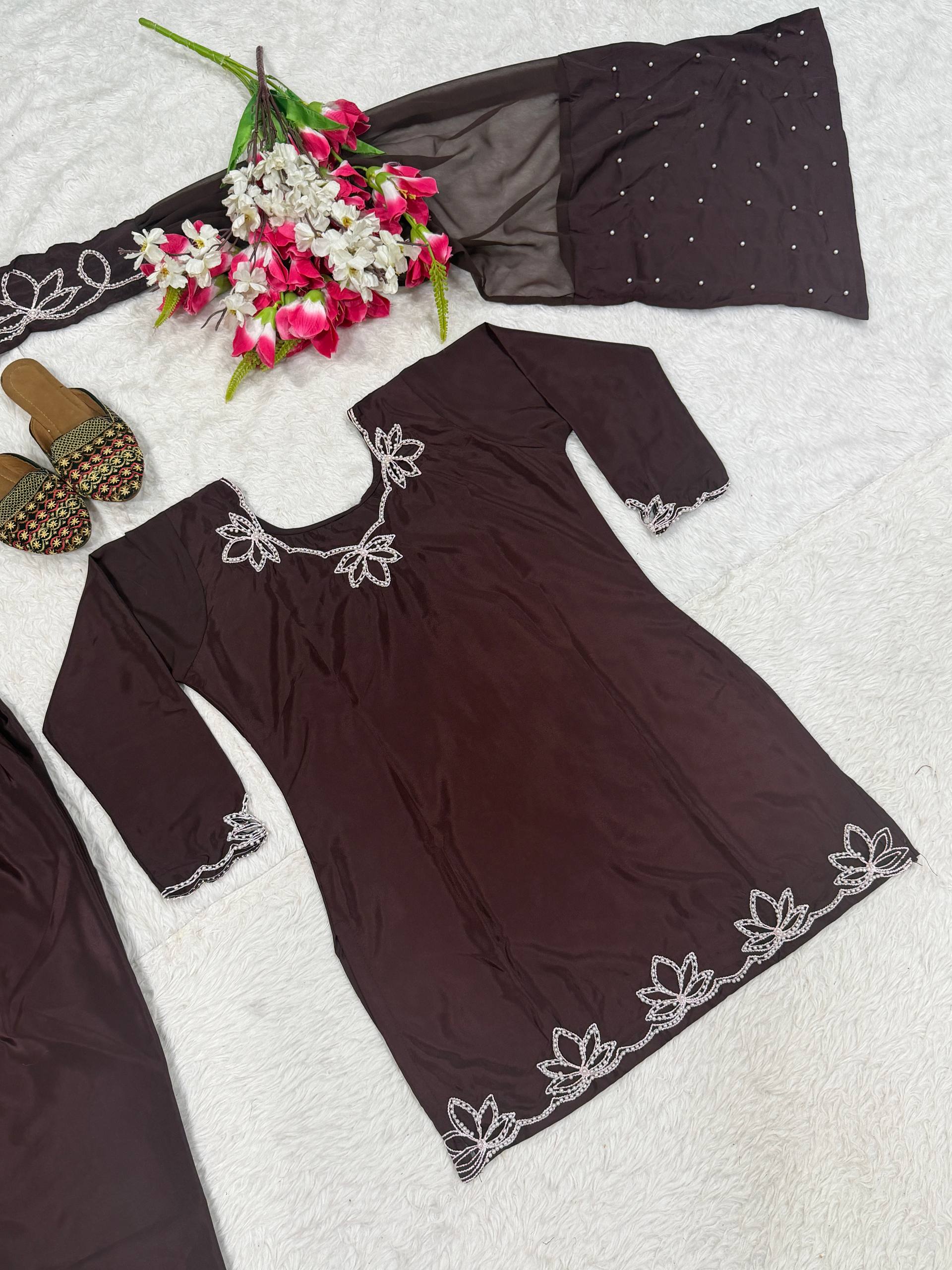 Urban Espresso Crystal-Embellished Suit